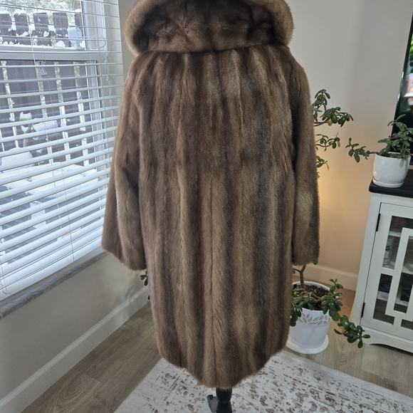 Ntural Mink Fur Vintage Luxury Elegant Brown Fur Coat See Pics For Mesurments - Picture 5 of 16